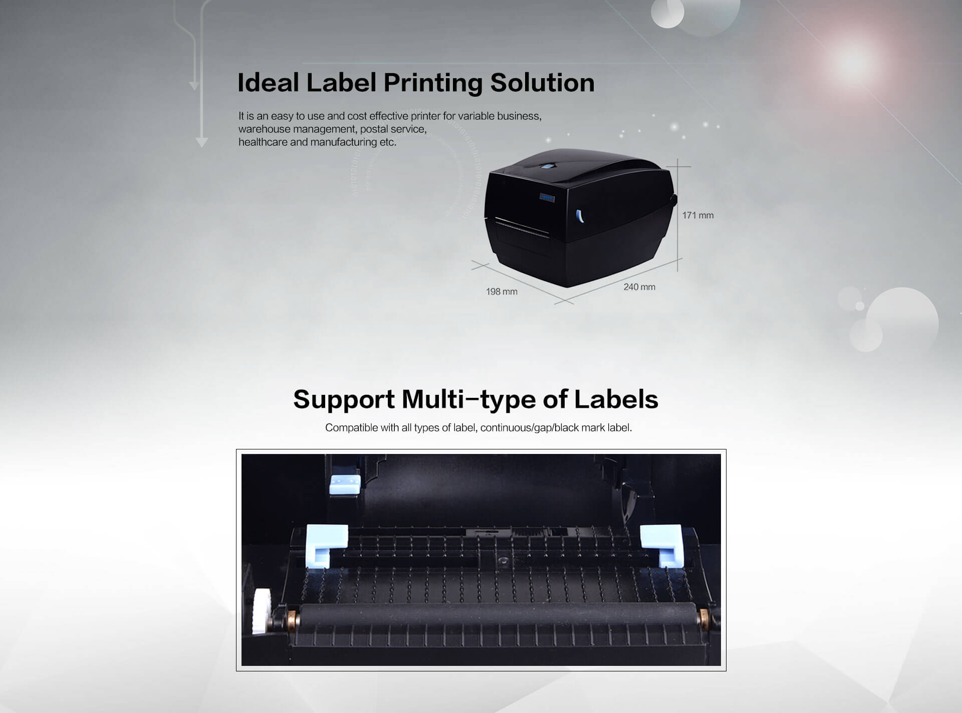 HPRT HT100 HT130 label printing solution